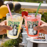 Custom Photo, Gift For Couples, Wedding, Romantic, Dynamic Photo - Custom Photo Couple Married Enggaged - Personalized Frosted Cups