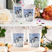 Custom Photo, Gift For Couples, Wedding, Romantic, Dynamic Photo - Custom Photo Couple Married Enggaged - Personalized Frosted Cups