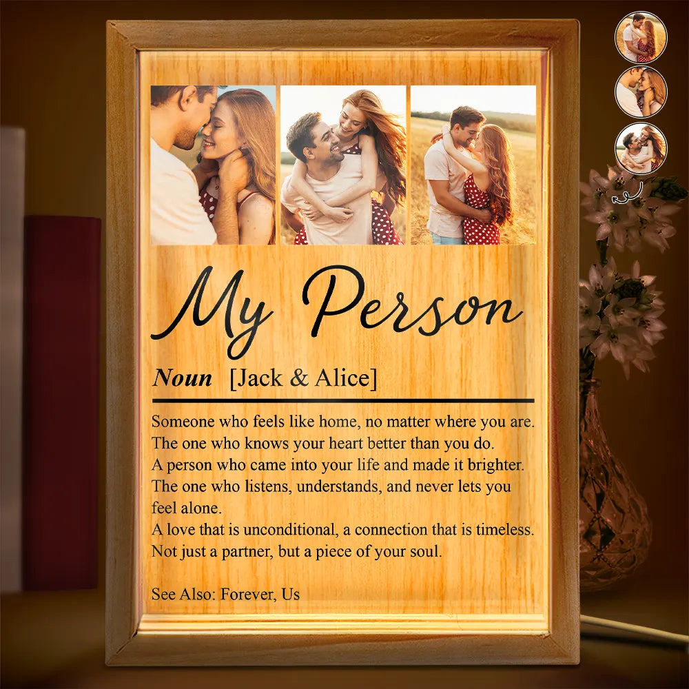Custom Photo Couple My Person - Personalized Picture Frame Light Box