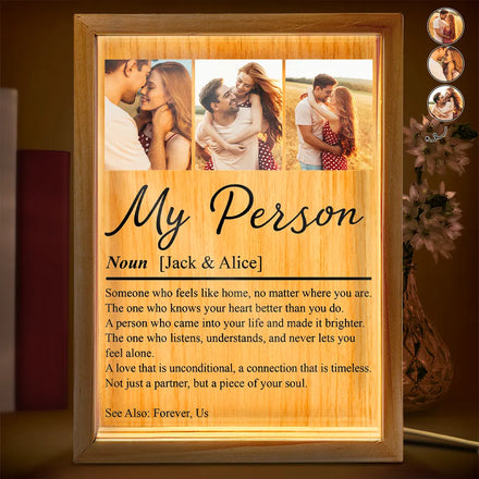 Custom Photo Couple My Person - Personalized Picture Frame Light Box