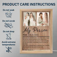 Custom Photo,Gift For Couples,LGBT,Old Couples,Gift For Women,Gift For Men,Gift For Husband,Gift For Wife,Gift For Boyfriend,Gift For Girlfriend,Love - Custom Photo Couple My Person - Personalized Picture Frame Light Box