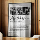 Custom Photo Couple My Person - Personalized Poster