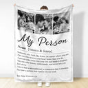 Custom Photo,Gift For Couples,LGBT,Old Couples,Gift For Women,Gift For Men,Gift For Husband,Gift For Wife,Gift For Boyfriend,Gift For Girlfriend,Love - Custom Photo Couple My Person Definition - Personalized Fleece Blanket, Sherpa Blanket