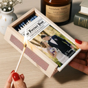 Gift For Couples,Old Couples,Wedding,Wedding Anniversary,Love - Custom Photo Couple Wedding Anniversary - Personalized Wooden Matchbox