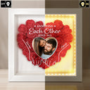 Custom Photo,Gift For Couples,Gift For Husband,Gift For Wife,Gift For Boyfriend,Gift For Girlfriend,Happy - Custom Photo Couple You & Me We Got This - Personalized LED Light Flower Shadow Box