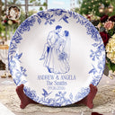 Gift For Couples, Married Couple, Custom Photo, Wedding, Romantic, Remove BG Photo - Custom Photo Couples Wedding Engaged Bachelor Party - Personalized Ceramic Plate