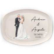 Gift For Couples, Married Couple, Custom Photo, Art Design, Wedding, Romantic, Photo - Pencil Sketch - Remove BG - Custom Photo Couples Wedding Engaged Bachelor Party - Personalized Plate