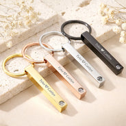Gift For Couples,Old Couples,Gift For Husband,Gift For Wife,Gift For Boyfriend,Gift For Girlfriend,Love - Custom Photo Couples With Names - Personalized Photo Projection Keychain