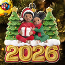 Adorable,Art Design,Christmas,Gift For Kids,Photo - Crochet Doll Effect - Custom Photo Crochet Doll Effect Kids - Personalized Custom Shaped Acrylic Ornament
