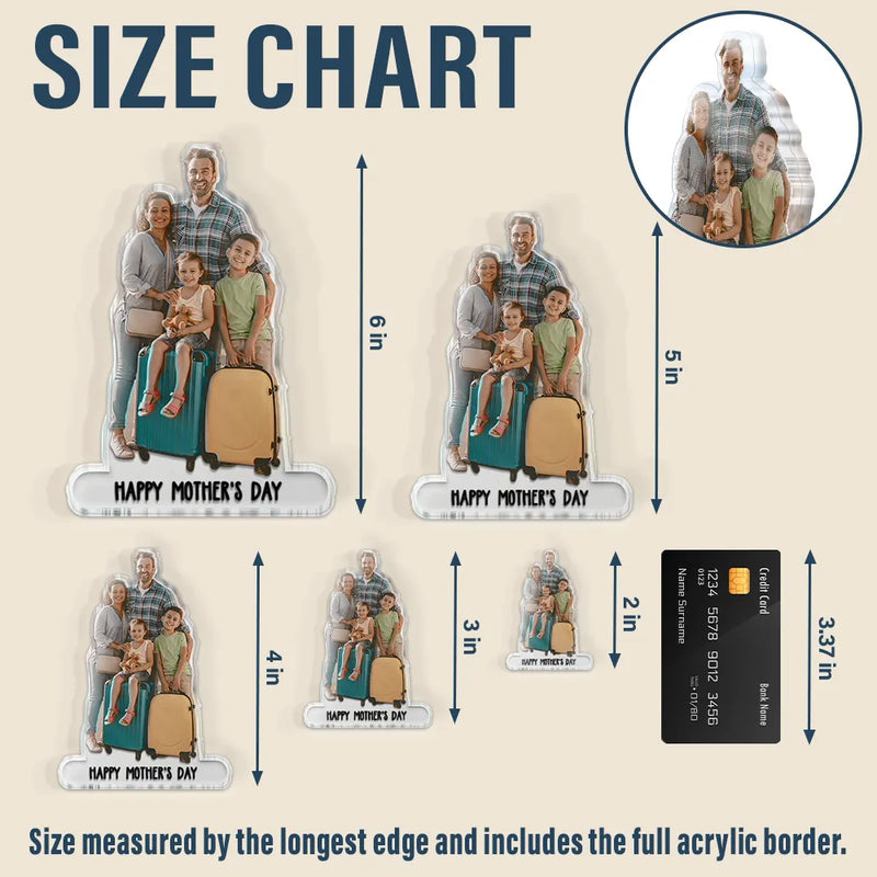 Gift For Mother,Mom - Daughters (Adult),Mom - Daughters (Young),Mom - Sons,Mom - Children,Love,Non-Eng - Custom Photo Best Mom Ever - Personalized Acrylic Fridge Magnet