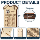 Dog Lovers,Dog Mom,Dog Dad - Custom Photo Cute Dog Ear Feed Medication Tracker - Personalized Wooden Pet Feeding Reminder