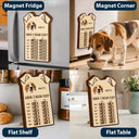 Dog Lovers,Dog Mom,Dog Dad - Custom Photo Cute Dog Ear Feed Medication Tracker - Personalized Wooden Pet Feeding Reminder