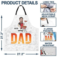 Custom Photo,Gift For Father,Grilling - Custom Photo Dad The Man The Myth The Grill Master - Personalized Apron