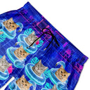 Custom Photo,Summer,Top Market,Pet Dad,Pet Lovers,Gift For Father,Playful,Remove BG Photo - Custom Photo Dog Cat Kid On Floating Paradise - Personalized Unisex Beach Shorts