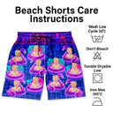 Custom Photo,Summer,Top Market,Pet Dad,Pet Lovers,Gift For Father,Playful,Remove BG Photo - Custom Photo Dog Cat Kid On Floating Paradise - Personalized Unisex Beach Shorts