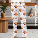 Custom Photo, Pet Lovers, Happy - Custom Photo Dog & Cat Pet Portrait - Personalized Pajama Pants