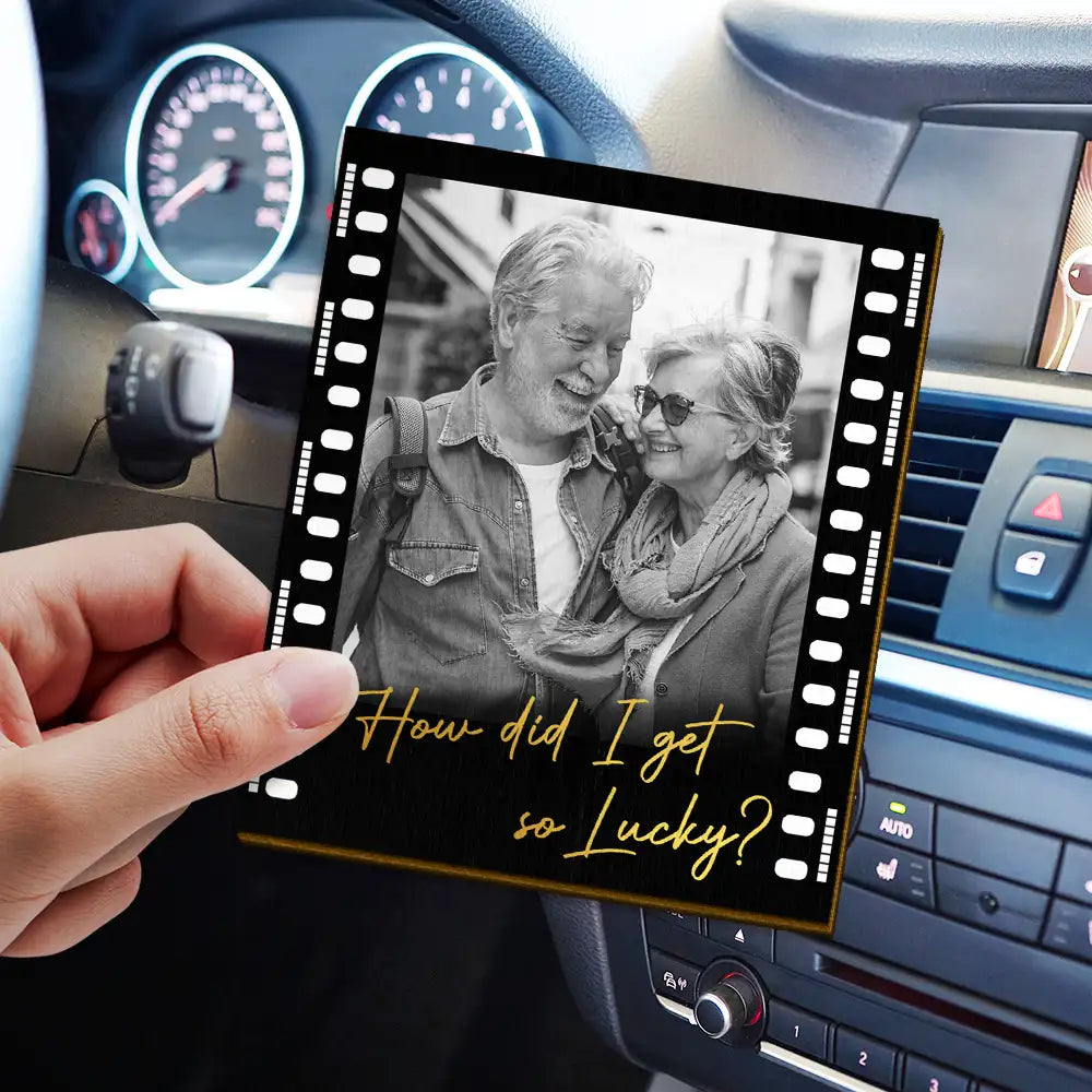 Gift For Couples,Old Couples,Gift For Husband,Gift For Wife,Gift For Boyfriend,Gift For Girlfriend,Love - Custom Photo Drive Safe Handsome I Love You Couple - Personalized Custom Shaped Car Visor Clip