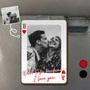Gift For Couples,Gift For Husband,Gift For Wife,Gift For Boyfriend,Gift For Girlfriend,Love,Custom Photo - Custom Photo Drive Safe Handsome Playing Card - Personalized Custom Shaped Car Visor Clip