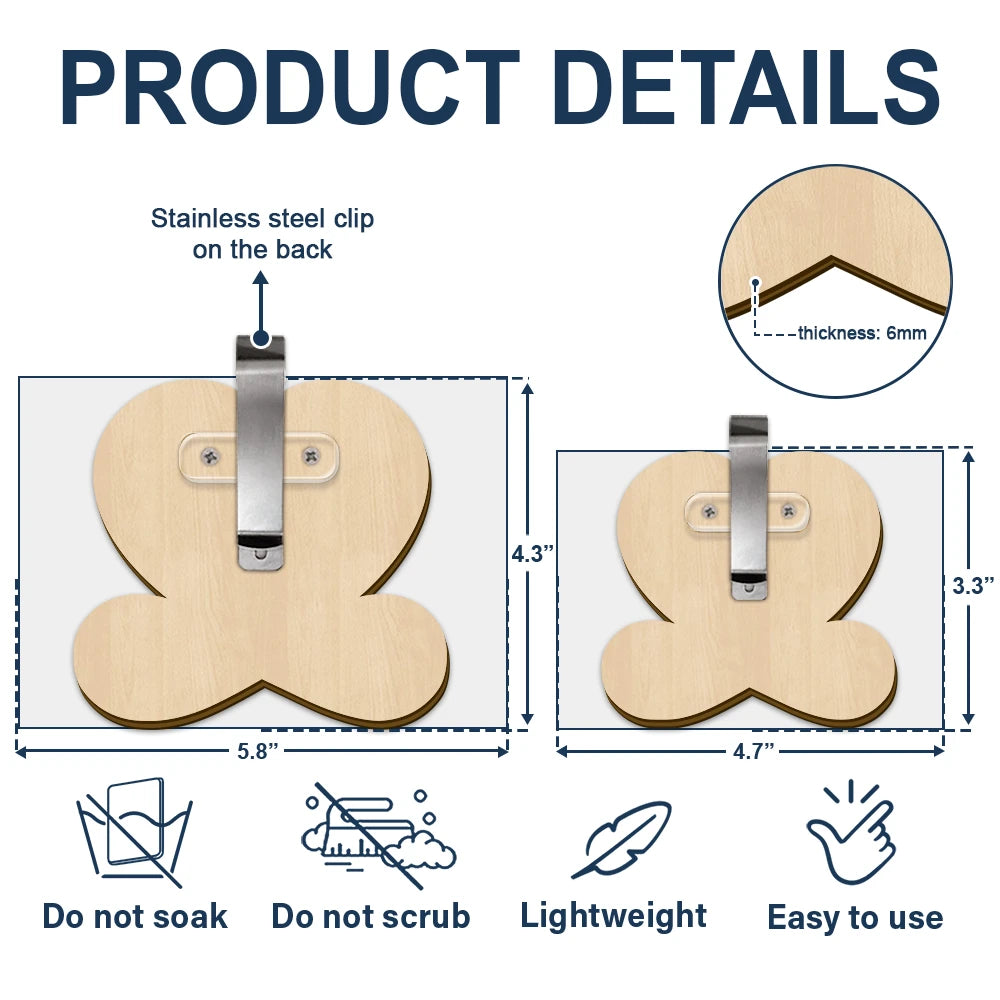 Gift For Couples, Old Couples, Funny, Gift For Husband, Gift For Wife - Custom Photo Drive Safe I F*cking Love You Funny - Personalized Custom Shaped Car Visor Clip