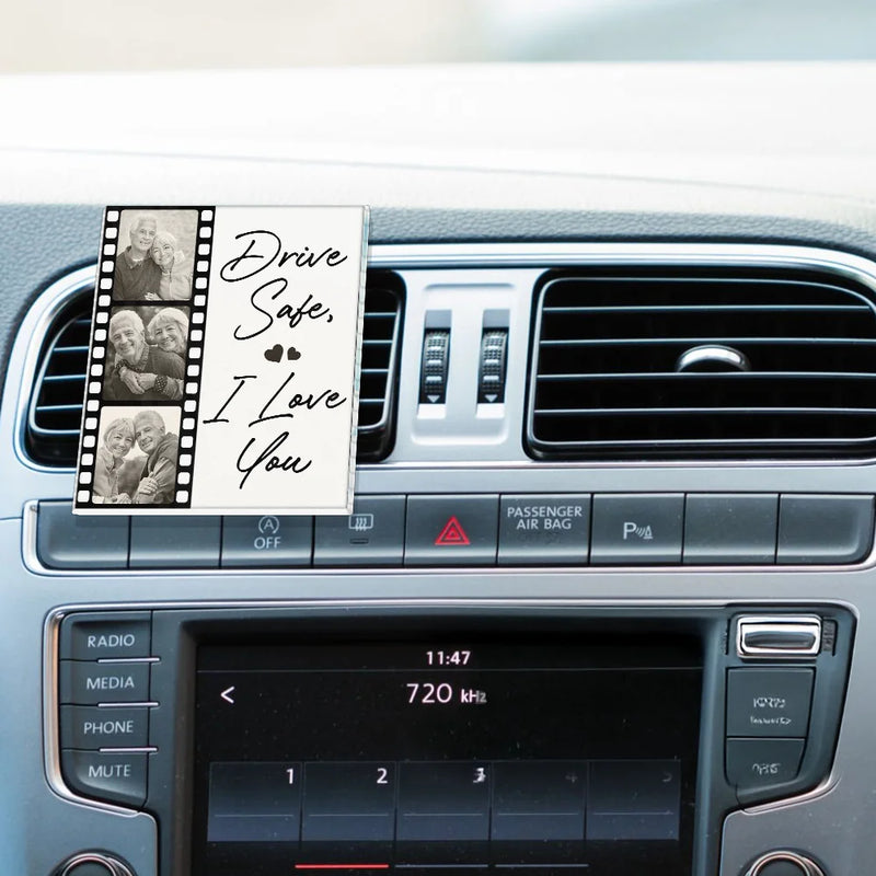 Gift For Couples,Gift For Husband,Gift For Wife,Gift For Girlfriend,Gift For Boyfriend,Love - Custom Photo Drive Safe I Love You Couples Film Roll - Personalized Acrylic Car Vent Clip