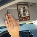 Gift For Couples,Gift For Wife,Gift For Girlfriend,Love,Gift For Women,Gift For Husband,Gift For Boyfriend - Custom Photo Drive Safe I Love You Couples Wooden Card - Personalized Custom Shaped Car Visor Clip