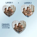 Gift For Father, Gift For Mother, Happy, Custom Photo - Custom Photo Drive Safe We Love You Lovely Family - Personalized Custom Shaped Acrylic Car Visor Clip