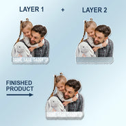 Gift For Mother, Gift For Father, Gift For Grandpa, Gift For Grandma, Custom Photo, Happy - Custom Photo Drive Safe! We Love You - Personalized Custom Shaped Acrylic Car Visor Clip