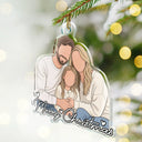 Adorable,Art Design,Christmas,Family,Photo - Faceless Portrait - Custom Photo Faceless Portrait Family Dad Mom - Personalized Custom Shaped Acrylic Ornament