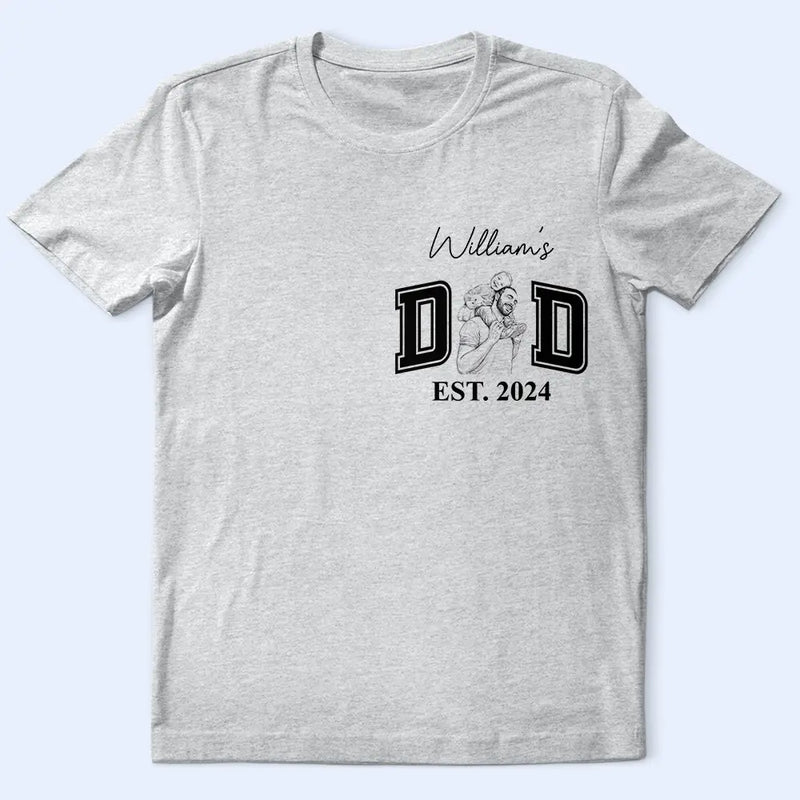 Gift For Grandpa,Gift For Father,New Dad,Non-Eng,Photo - Faceless Portrait ,Adorable - Custom Photo Faceless Portrait New Dad New Mom - Personalized T Shirt