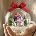 Christmas,Family,Gift For Sibling,Happy - Custom Photo Family Siblings Best Friends Makes Christmas Truly Bright - Personalized 3D Acrylic Ball Ornament