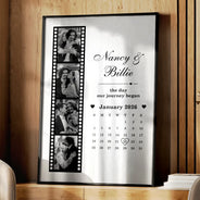 Gift For Couples,Old Couples,Gift For Husband,Gift For Wife,Gift For Boyfriend,Gift For Girlfriend,Love - Custom Photo First Anniversary Romantic Couple - Personalized Poster