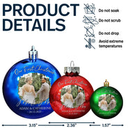 Gift For Couples,Christmas,Love - Custom Photo First Christmas As Mr & Mrs Couples - Personalized Ball Ornament