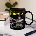 Gift For Father,Gift For Grandpa,Custom Photo,Happy - Custom Photo Fisherman Of The Year - Personalized Mug