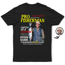 Gift For Father,Gift For Grandpa,Custom Photo,Happy - Custom Photo Fisherman Of The Year - Personalized T Shirt