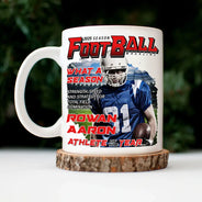 Gift For Yourself,Gift For Men,Custom Photo,Happy - Custom Photo Football Magazine - Personalized Mug