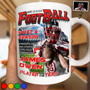 Gift For Yourself,Gift For Men,Custom Photo,Happy - Custom Photo Football Magazine - Personalized Mug