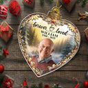 Pet Lovers,Cat Lovers,Dog Lovers,Sad,Memorial - Custom Photo Forever Loved Memorial Dog Cat - Personalized Custom Shaped Acrylic Ornament