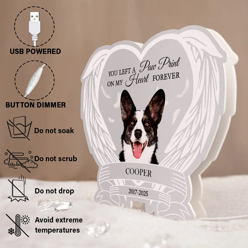 Pet Lovers,Cat Lovers,Dog Lovers,Sad,Memorial - Custom Photo Forever Loved Memorial Dog Cat - Personalized Custom Shaped Light Box