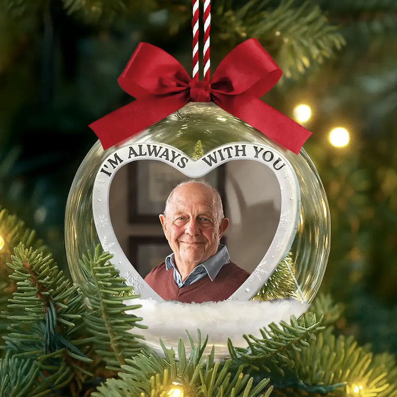 Pet Lovers, Cat Lovers, Dog Lovers, Sad, Memorial, Christmas - Custom Photo Forever Loved Memorial Dog Cat Family - Personalized 3D Acrylic Ball Ornament