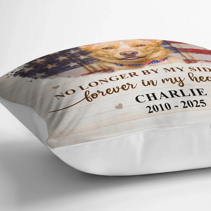 Pet Lovers, Cat Lovers, Dog Lovers, Sad, Memorial - Custom Photo Forever Loved Memorial Dog Cat Family - Personalized Pillow