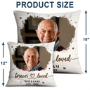 Pet Lovers, Cat Lovers, Dog Lovers, Sad, Memorial - Custom Photo Forever Loved Memorial Dog Cat Family - Personalized Pillow