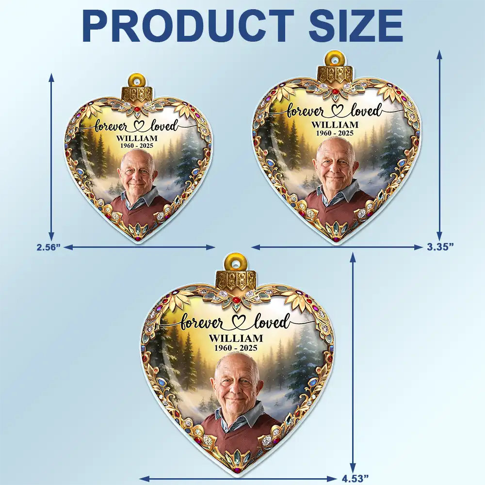 Pet Lovers,Cat Lovers,Dog Lovers,Sad,Memorial,Family - Custom Photo Forever Loved Memorial Dog Cat Family 3D Effect - Personalized Acrylic Car Hanger