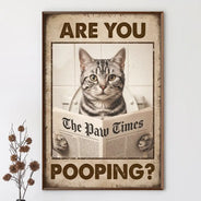 Art Design,Humorous,Pet Lovers,Photo - Funny Bathroom Pet  - Custom Photo Funny Bathroom Pet A Dog Will Be With You Shortly - Personalized Poster