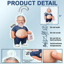 Humorous,Nurse,Custom Photo,Cut-Face Photo - Custom Photo Funny Belly Healthcare Heroes - Personalized Squishy Acrylic Car Hanger