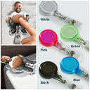 Gift For Colleagues,Humorous,Custom Photo,Cut-Face Photo - Custom Photo Funny Belly Office Squad - Personalized Squishy Badge Reel