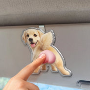 Art Design,Humorous,Pet Lovers,Photo - Squishy Pet Butt - Custom Photo Funny Dog Cat Pet Butt - Personalized Squishy Acrylic Car Visor Clip