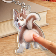 Art Design, Humorous, Pet Lovers, Photo - Squishy Pet Butt - Custom Photo Funny Dog Cat Pet Butt - Personalized Squishy Acrylic Keychain