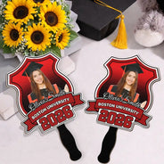 Graduation,Gift For Yourself,Gift For Women,Gift For Men,Gift For Daughter,Gift For Son,Gift For Sisters,Gift For Brothers,Gift For Bestie,Gift For Sibling,Happy - Custom Photo Funny Graduation Prop - Personalized Graduation Handheld Fan