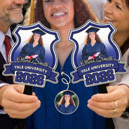 Graduation,Gift For Yourself,Gift For Women,Gift For Men,Gift For Daughter,Gift For Son,Gift For Sisters,Gift For Brothers,Gift For Bestie,Gift For Sibling,Happy - Custom Photo Funny Graduation Prop - Personalized Graduation Handheld Fan