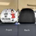 Gift For Couples,Custom Photo,Funny - Custom Photo Funny I Love My Wife Husband - Personalized Car Headrest Covers